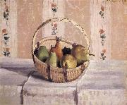 Camille Pissarro apples and pears in a round basket Spain oil painting artist